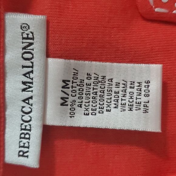 Rebecca Malone top size M Orange color brand new does not have a label - Picture 11 of 11